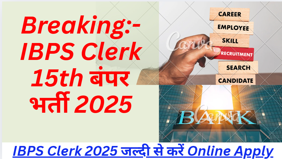IBPS Clerk 15th भर्ती 2025
